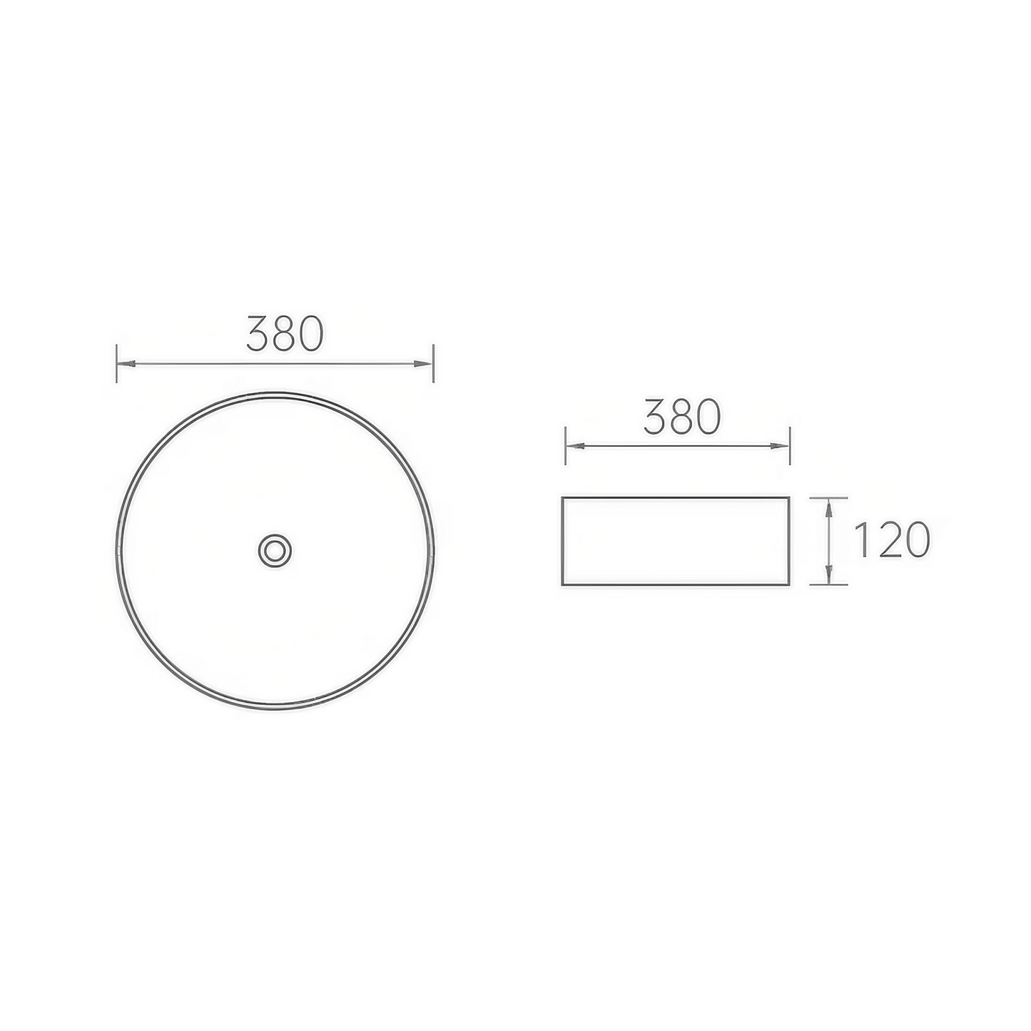 Opzet Waskom - Dante - Zilver - RVS - 380x380x120mm