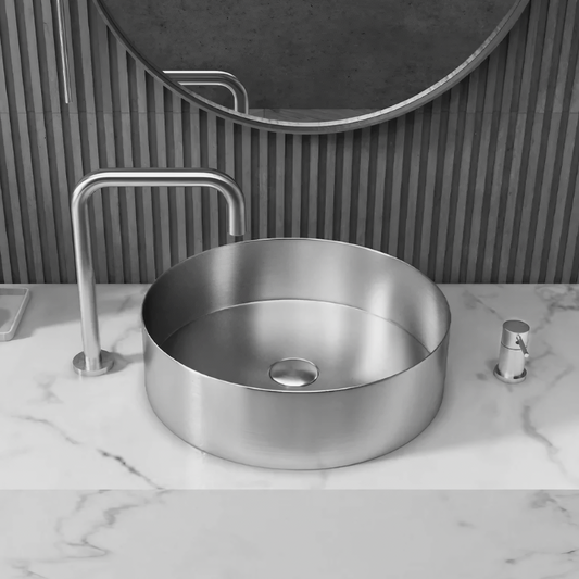 Opzet Waskom - Dante - Zilver - RVS - 380x380x120mm