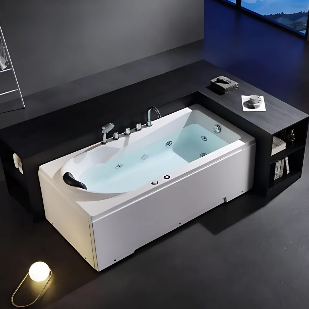 Opbouw Massagebad – Portofino – Glans Wit – 170x82x63 cm