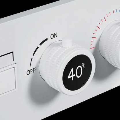 Thermostatisch Inbouw Regendoucheset - Giulia - Mat Wit - Met Digitaal Display