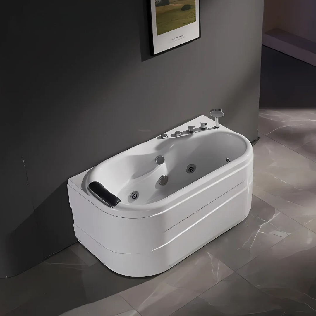 Opbouw Massagebad – Geneva – Glans Wit – 145x76x70 cm