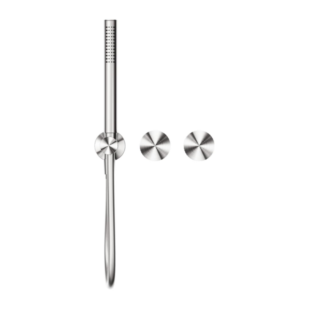 Inbouw douchemengkranen Valencia - Staafhanddouche - Zonder achterplaat - Brushed nickel