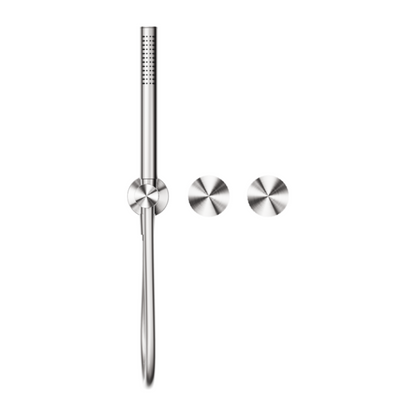Inbouw douchemengkranen Valencia - Staafhanddouche - Zonder achterplaat - Brushed nickel