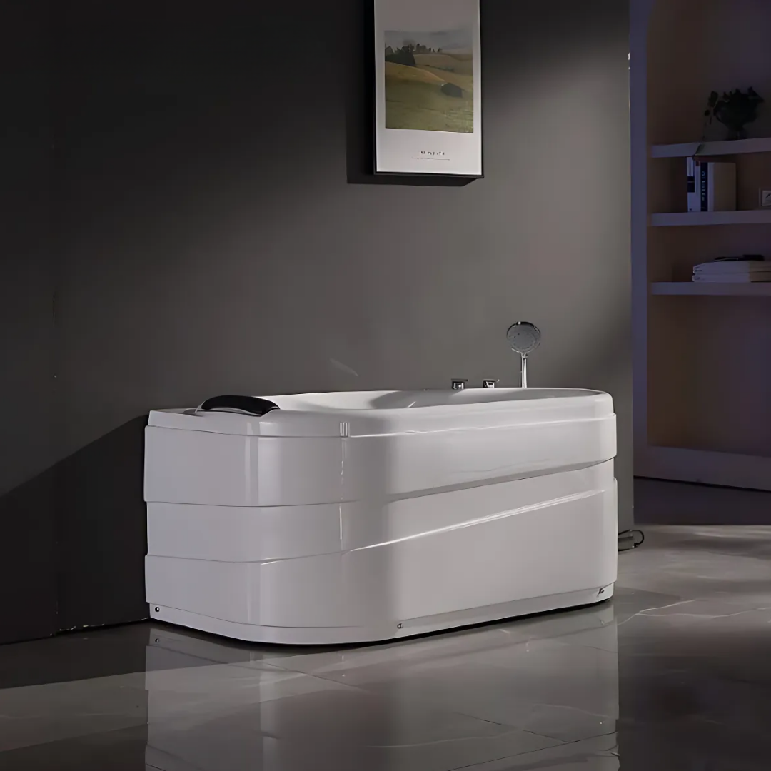 Opbouw Massagebad – Geneva – Glans Wit – 145x76x70 cm