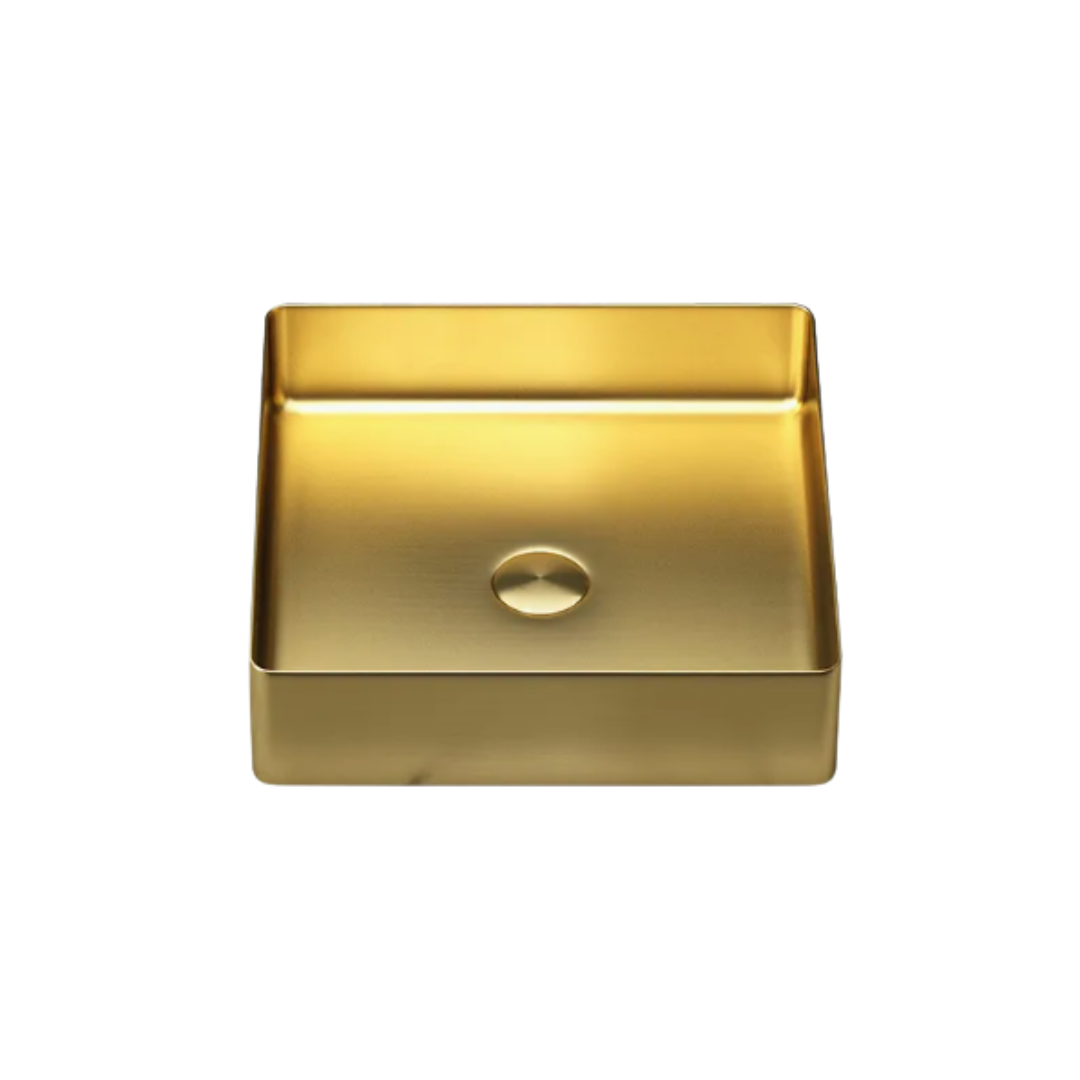 Opzet Waskom - Dante - Goud - RVS - 380x380x110mm (Vierkant)