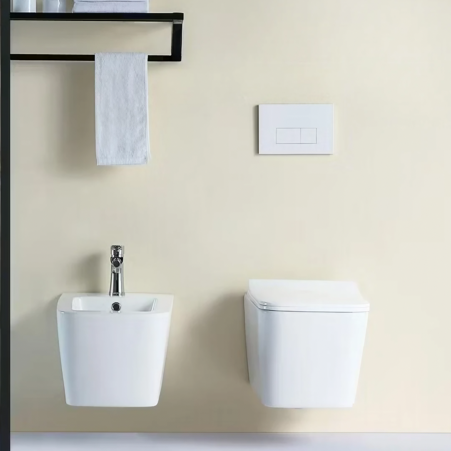 Opbouw Hangend Toilet - Barcelona - Glans Wit - 515x355x340mm