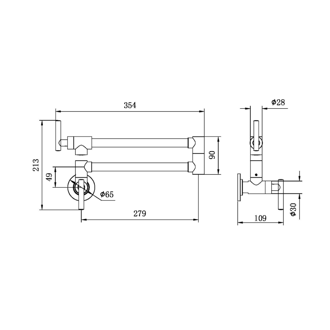 Pot Filler Capri – Graphite