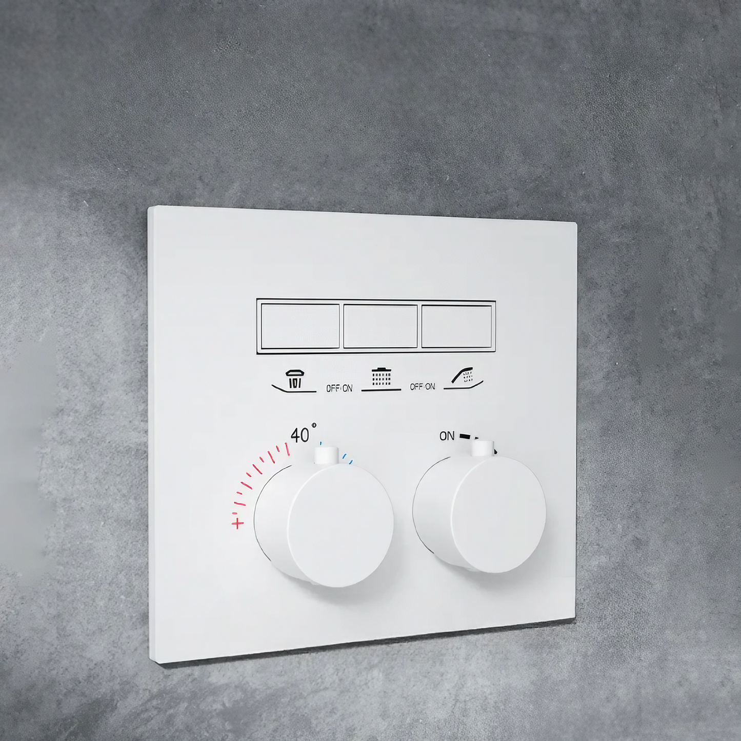 Thermostatisch Inbouw Regendoucheset - Marbella - Mat Wit - Waterval