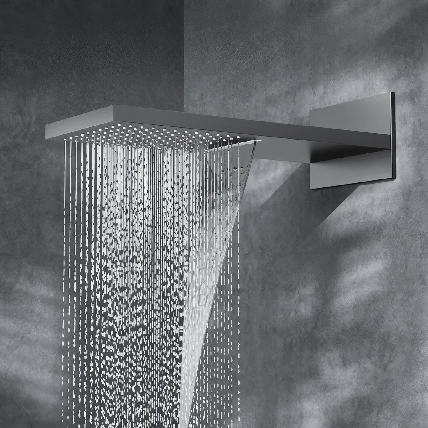 Thermostatisch Inbouw Regendoucheset - Marbella - Gun Grey - Waterval