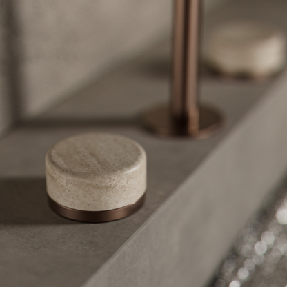 Inbouw mengkraan – Sorrento – Rome Travertine – Brushed bronze
