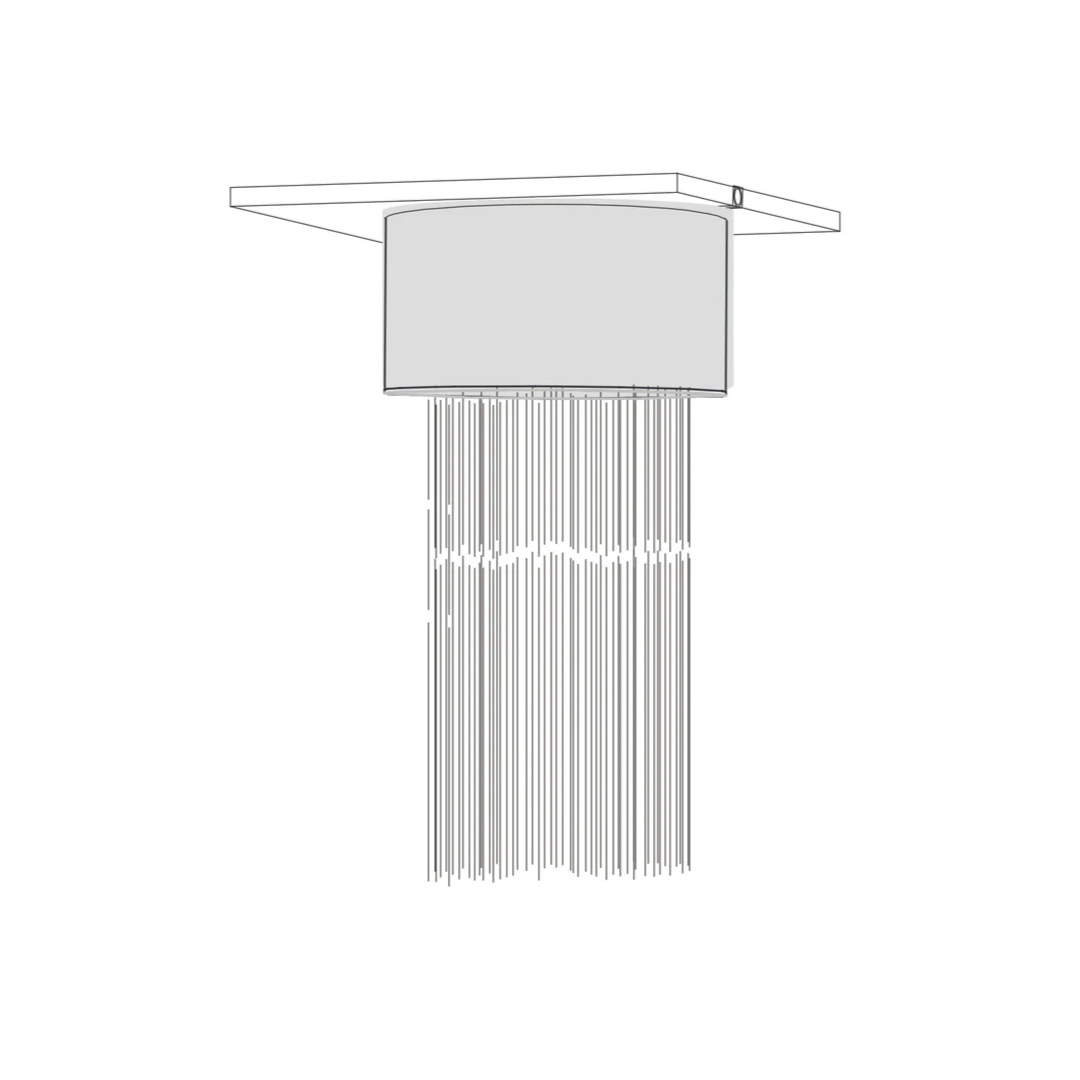 Regendouchekop Sorrento – Met plafondbevestiging - Gun metal grey - 295mm