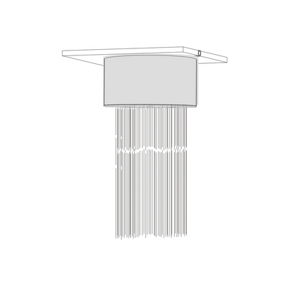 Regendouchekop Sorrento – Met plafondbevestiging - Gun metal grey - 295mm