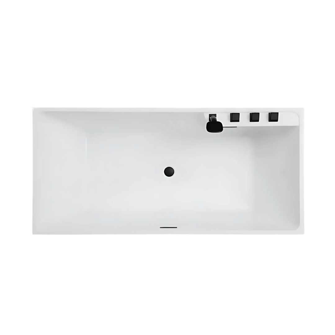 Vrijstaand Massagebad – Santorini – Glans Wit – 170x80x58 cm