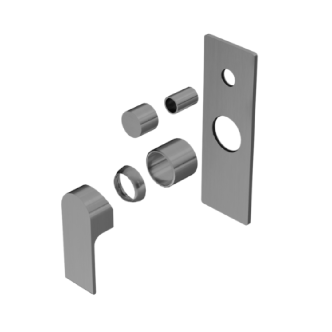 Inbouw mengkraan met diverter – Portofino – Gun metal grey