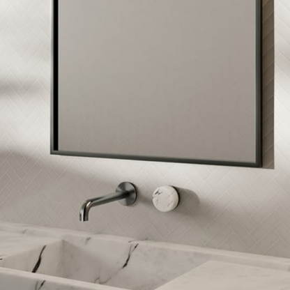 Inbouw mengkraan – Sorrento – Arabescato Corchia – Brushed nickel