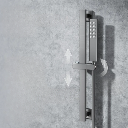 Thermostatisch Inbouw Regendoucheset - Portofino - Gun Grey - Met Watervalfunctie