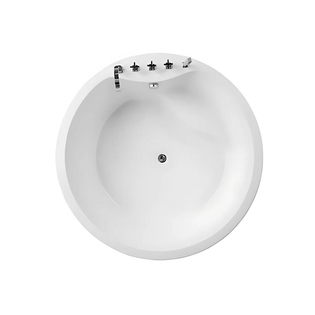 Vrijstaand Rond Massagebad – Amalfi – Glans Wit – 154x154x58 cm