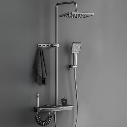 Opbouw Regendoucheset - Siena - Gun Grey - Digitaal Display