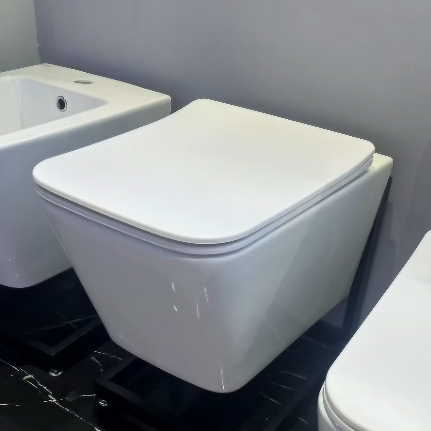 Opbouw Hangend Toilet - Barcelona - Glans Wit - 515x355x340mm