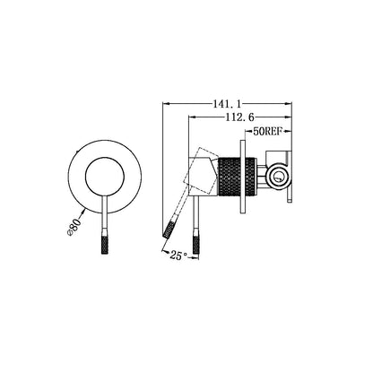 Regendoucheset Valencia – Graphite - Air shower - Met inbouwmengkraan