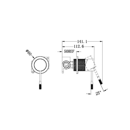Regendoucheset Valencia – Brushed Nickel - Air shower - Met inbouwmengkraan
