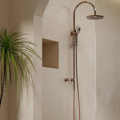 Regendoucheset Valencia – Brushed Nickel - Air shower - Met inbouwmengkraan