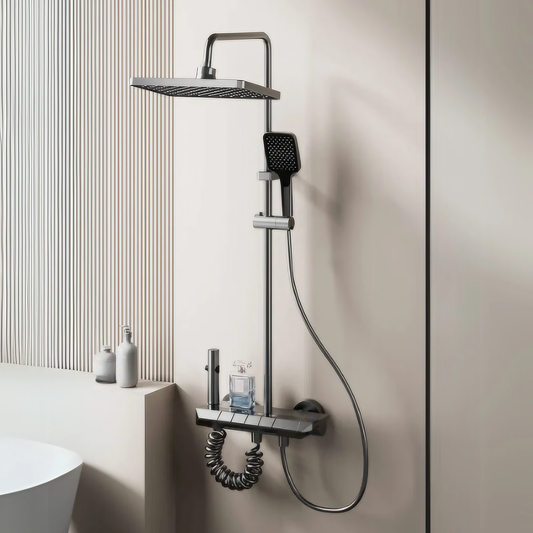 Opbouw Regendoucheset - Giulia - Gun Grey